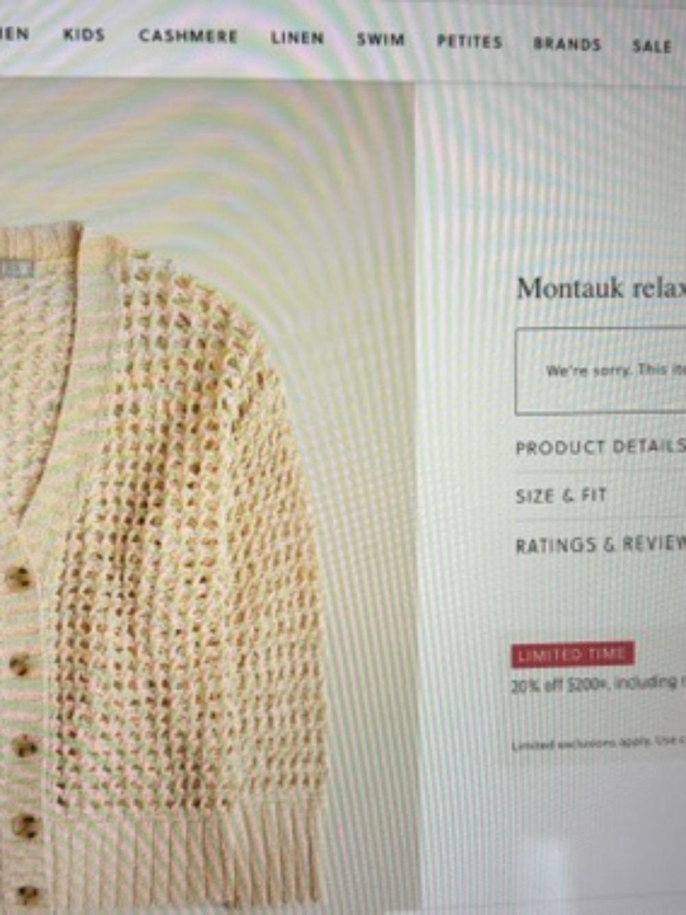 J. Crew Montauk Relaxed Cardigan Size Small